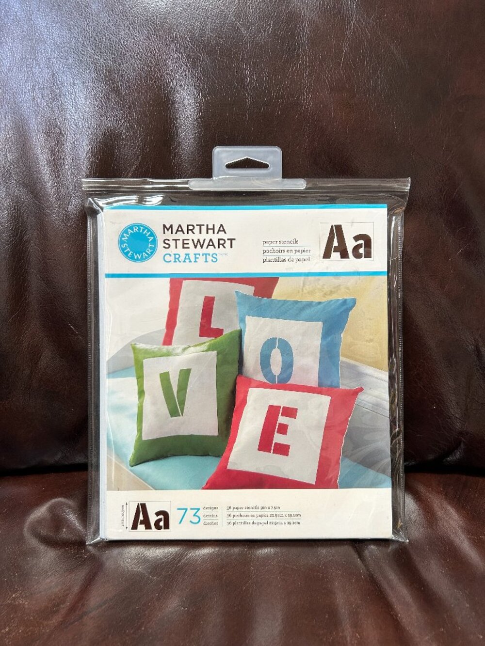 Martha Stewart Crafts LOVE Alphabet 36 Pencil Stencils 73 Designs 9"x7.5"